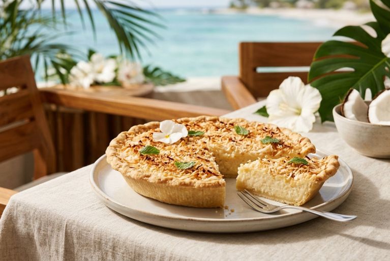 La dulzura tropical del pie de coco
